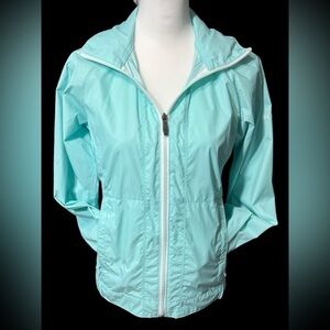 Columbia Packable Wind Rain Hooded Full Zip Windbreaker Coat Jacket Women’s XS
